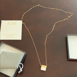 Ash Porcelain 14k Gold filled Necklace